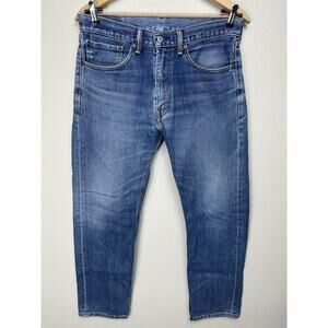 Levi's 505 Regular Fit Straight Leg Blue Jeans 90s Men's 34x32 (34x30) Grunge